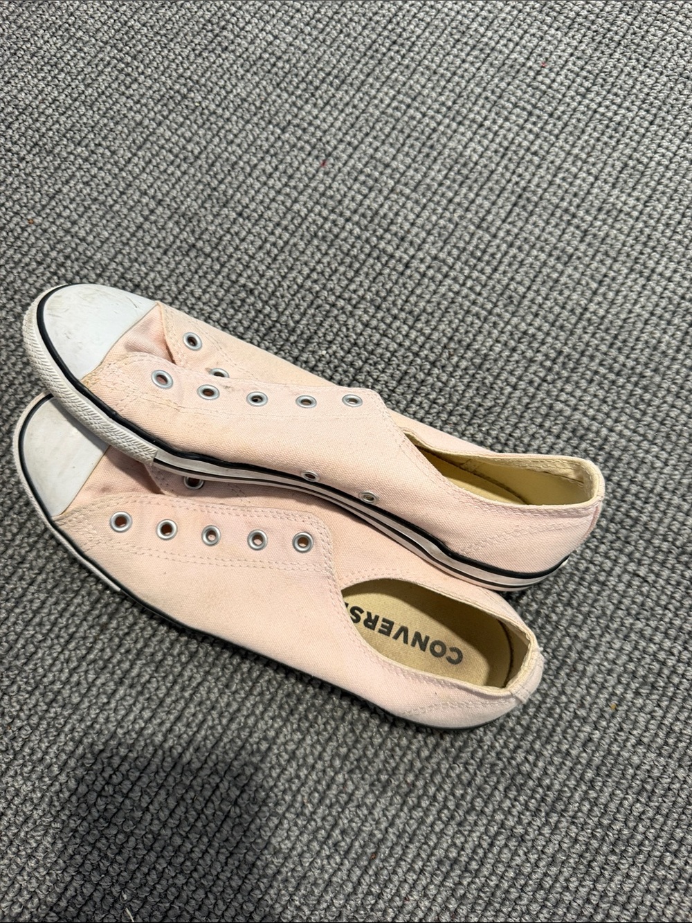 Converse Women’s Light Pink Canvas Slip-On Sneakers